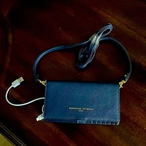 Adrienne Vittadini pocket book with charger - Dark Blue color